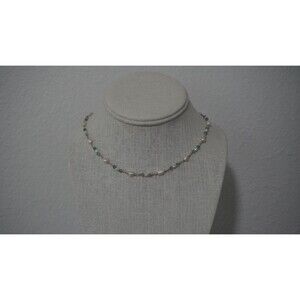 Freshwater Pearl Blue Charm Necklace